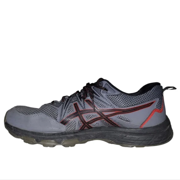 Asics GEL Venture 8 Trail Running shoes, Grey/Red/Black, 101B396, Men's sz 10.5 - Picture 2 of 14